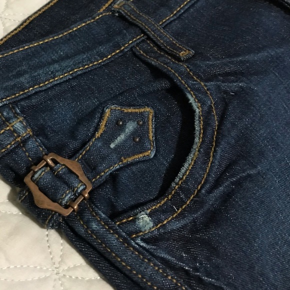 VTG Frankie B. Jeans Y2K Low Rise Flare Embellished Distressed Pant HTF Women 8 - Picture 6 of 12